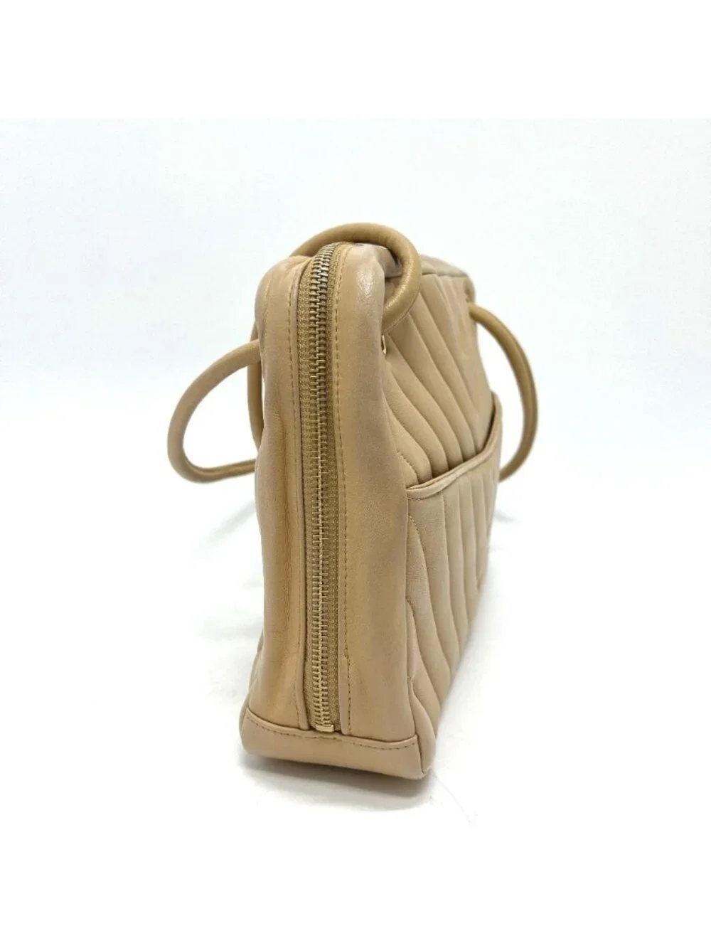 Chanel Handbag Stitch Chez Blanc Lambskin Beige